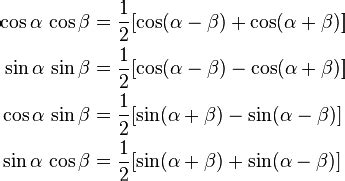 But these formulae are true for any positive or negative values of α and β. Trigonometry - New World Encyclopedia