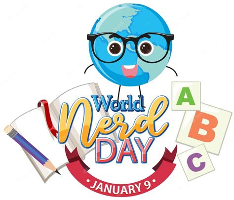 Free Vector World Nerd Day Banner Design