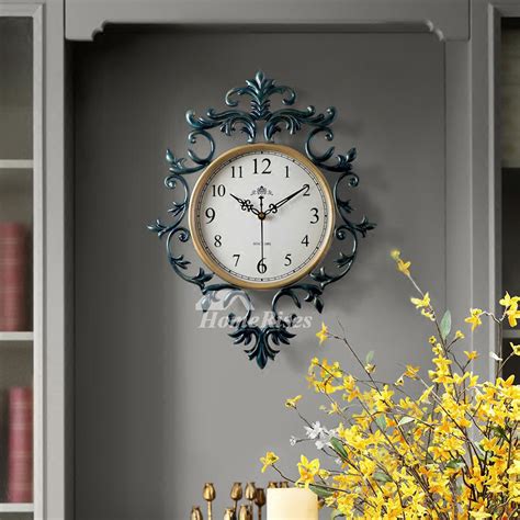 Art Deco Wall Clock Hanging 1519 Inch Large Rustic Metal