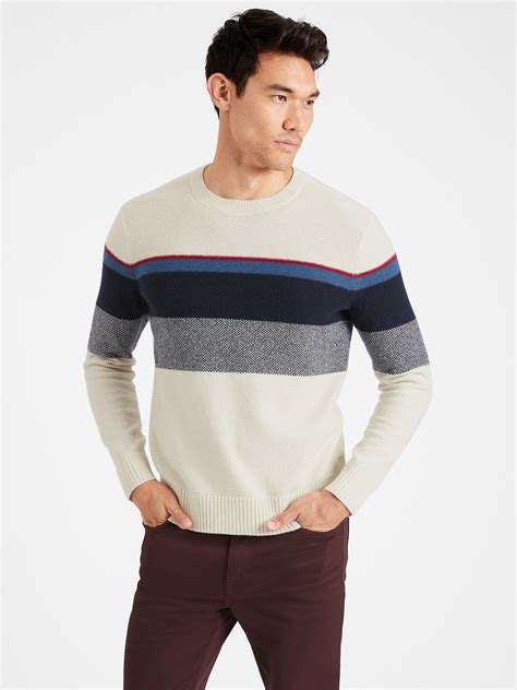 Italian Wool Blend Stripe Sweater Banana Republic