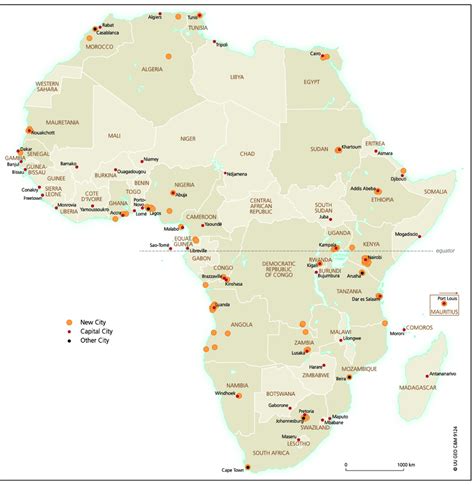 New Cities In Africa Geographical Distribution Of Current And Planned