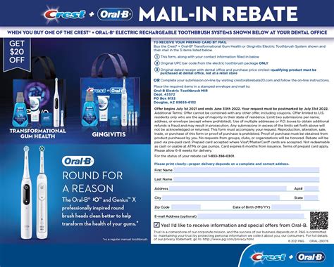 Save Big With Oral B Rebate Form 2024 PrintableRebateForm Net