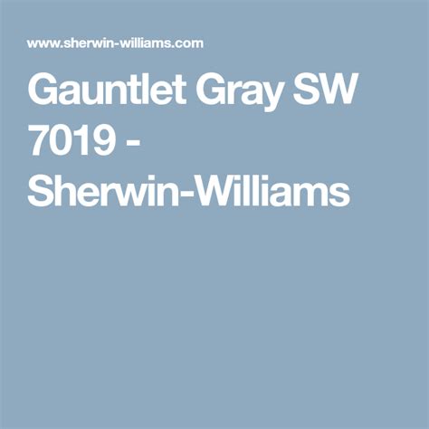 View interior and exterior paint colors and color palettes. Gauntlet Gray SW 7019 - Sherwin-Williams (With images ...