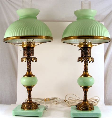 Pair Of Victorian Glass Oil Lamps Ubicaciondepersonascdmxgobmx