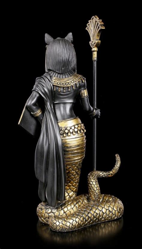 Bastet Figur Mit Schlangenkörper Altägyptische Katzengöttin Skulptur H 27 Cm Ebay
