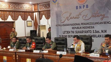 Utamakan Pencegahan Gubernur Jambi Rakor Bersama Kepala Bnpb Soal