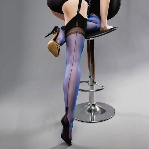 Gio Cuban Heel Fully Fashioned Stockings FULL CONTRAST Stockings