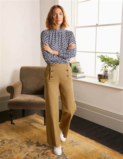 runswick sailor pants camel boden us