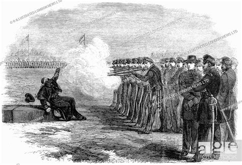 Firing Squad Shooting A Blindfolded Federal Soldier For Desertion