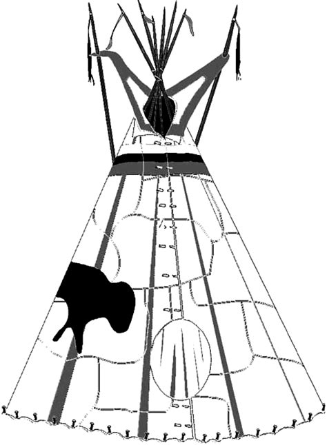 Master garden products willow trellis trellises outdoor teepee coloring page Tipi Drawing | Free download on ClipArtMag
