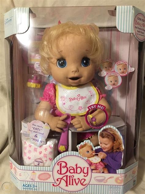 2006 Baby Alive Doll New Hasbro Soft Face Blonde Caucasian Eats Poops
