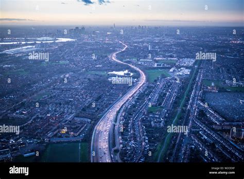 Aerial View Of A13 Newham East End London England Stock Photo Alamy