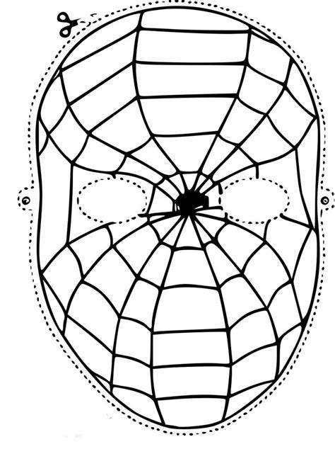 Free Spiderman Mask Coloring Page Free Printable Coloring Pages On