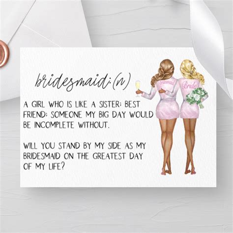 Invitations And Announcements Paper Will You Be My Bridesmaid Card Bridesmaid Box T Card