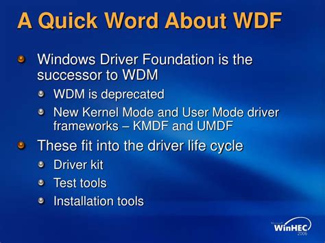 Ppt User Mode Driver Framework Introduction And Overview Powerpoint