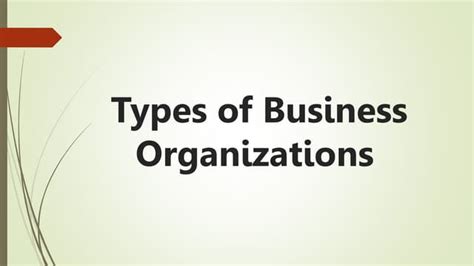 Types Of Business Organisationpptx