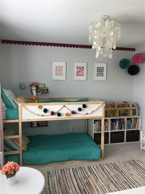 Our affordable bedroom sets are based on years of researching how people live and sleep at home, and are. Girls Room Design with Ikea Kura Bed | Shared girls room ...
