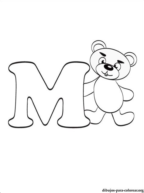 Letra M Para Colorear