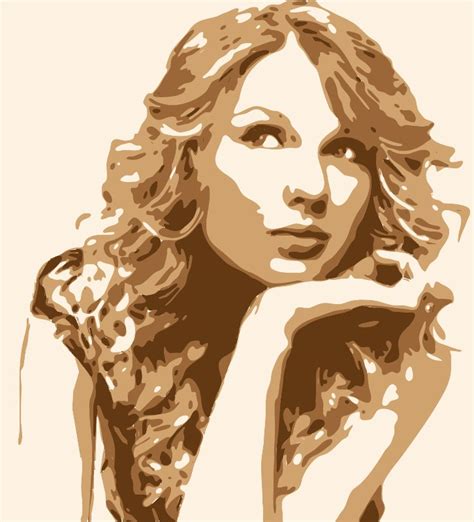 Taylor Swift Stencil In 4 Layers