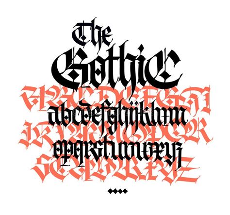Gothic Vector Uppercase And Lowercase Letters Beautiful And Stylish
