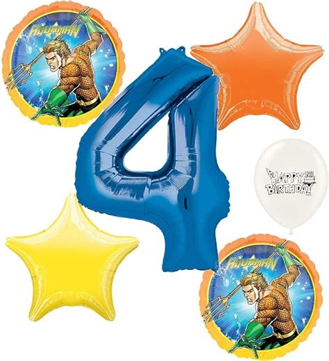 aquaman 4th birthday party decorations balloon bundle toys and games