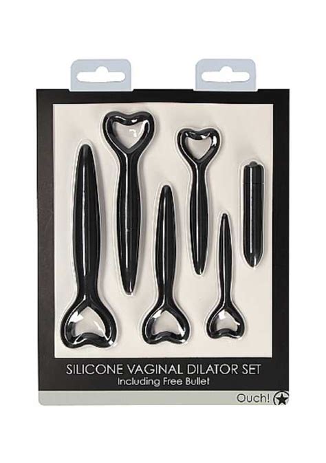 Ouch Silicone Vaginal Dilator Set Black Shots Sex Toys