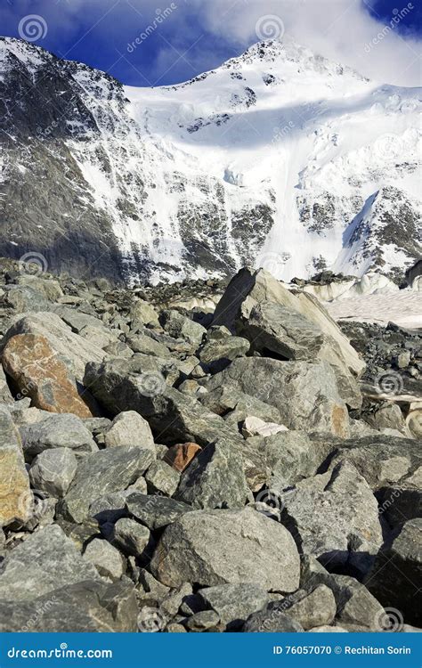 Akkem Glacier In Altai Mountains Stock Photo Image Of Alpinism Altai
