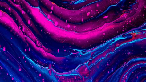 Download 1920x1080 Wallpaper Liquid Flow Abstract Art Pink Blue Full