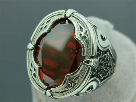 Turkish Handmade Jewelry 925 Sterling Silver Ruby Stone Etsy
