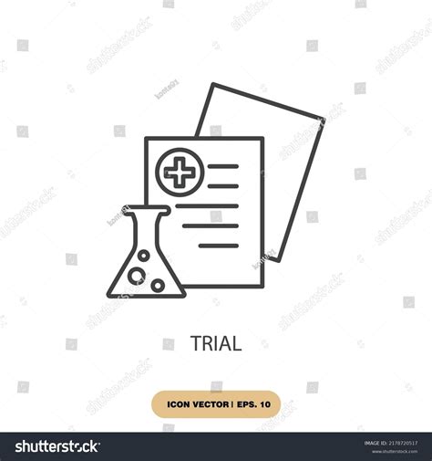 Trial Icons Symbol Vector Elements Infographic Stock Vector Royalty