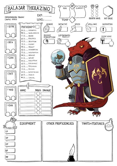 Dragonborn Dnd Character Sheet Example Shakal Blog