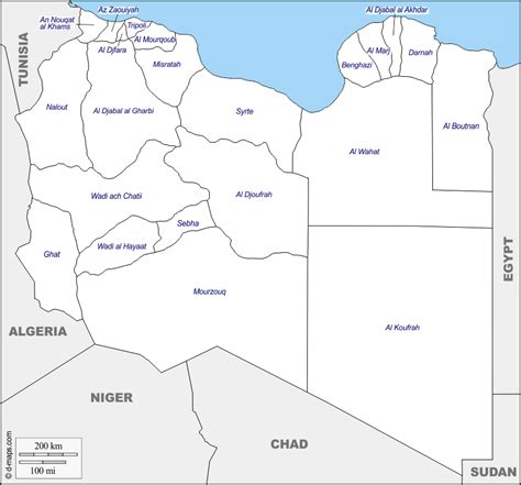 مجموعة خرائط صماء لجمهورية ليبيا المعرفة الجغرافية كتب ومقالات في