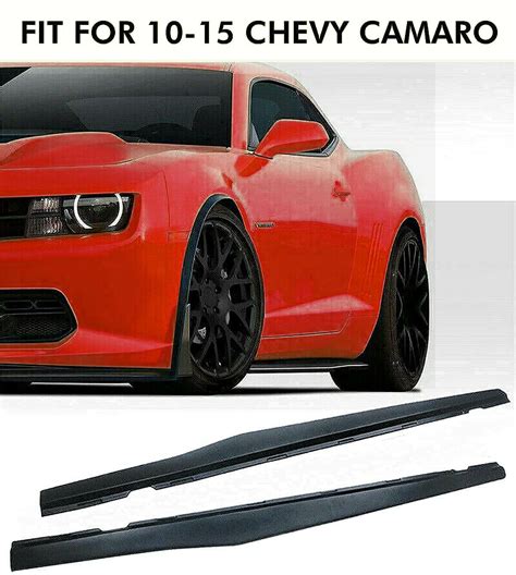 Pair Side Skirts Extension Lip Rocker Panel For 2010 2015 Chevy Camaro