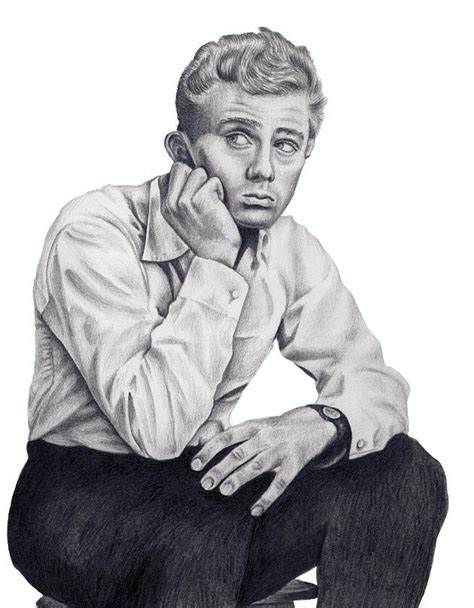 James Dean Drawing By Christi Salmestrelli Fine Art America