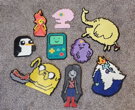 Adventure Time Characters Pixel Art Nerdy Home Decor Etsy Uk
