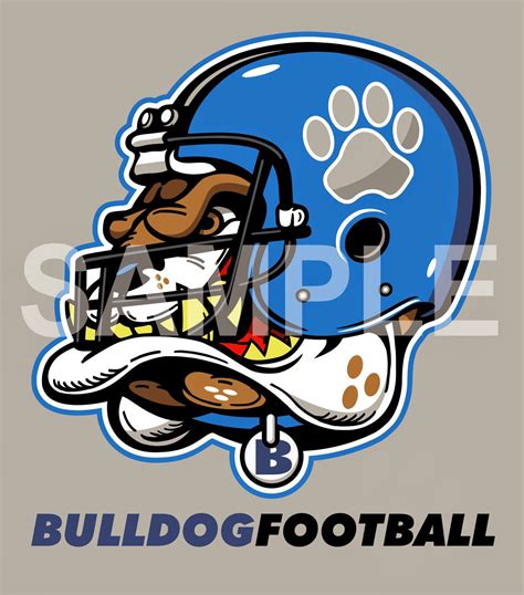 Earlfergusonstudio Bulldog Football Mascot Clip Art