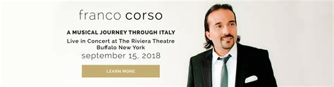 Live In Concert Franco Corso The Voice Of Romance