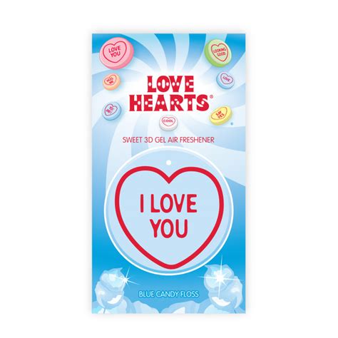 Love Hearts 3d Gel Blue Candy Floss Car Air Fresheners