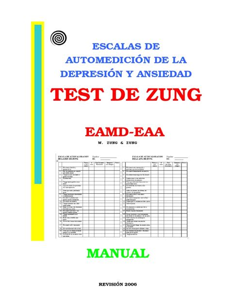 Jul 12, 2021 · tal como cuenta la psicóloga beatriz gil bóveda, el inventario (bai) fue creado por aaron t. Manual Zung - Ansiedad y Depresion | Depresión (Estado de ...