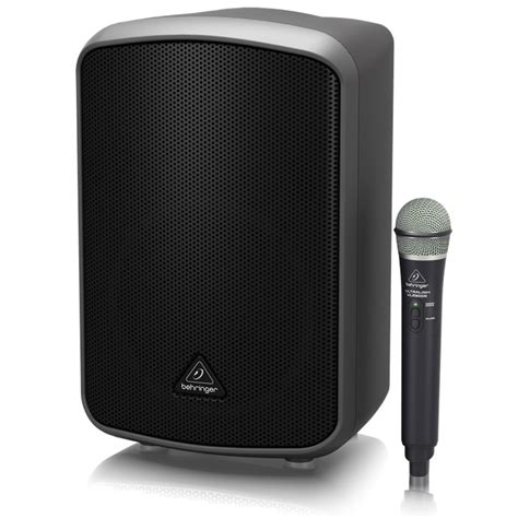 With a computer as a go between, if its software permits it, you may be able to connect the computer to a microphone and speakers at the same time. Behringer MPA200BT Portable PA Speaker System with ...