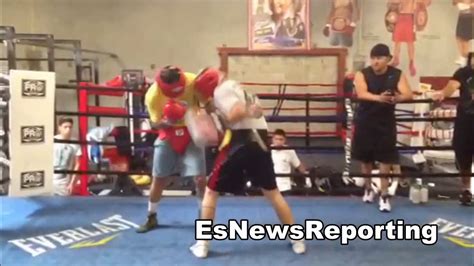 Marcos Chino Maidana And Brandon Bam Bam Rios Sparring Esnews Boxing