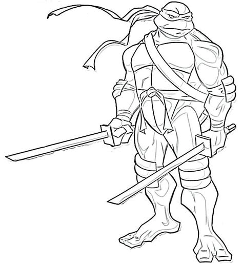 Teenage Mutant Ninja Turtles Coloring Pages Raphael At GetColorings