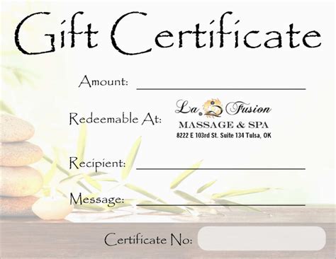 If you are looking to pass out a gift to. Yoga Gift Certificate Template Free New Beautiful Spa Gift ...