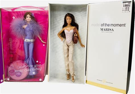 Lot 2 Barbies Including 1 Celebrate Disco Barbie A Brunette With