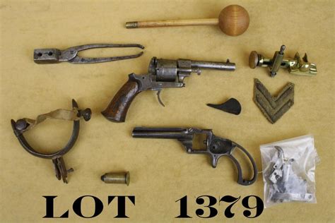 Misc Collectors Lot Including An Antique Pinfire Revolver In Parts