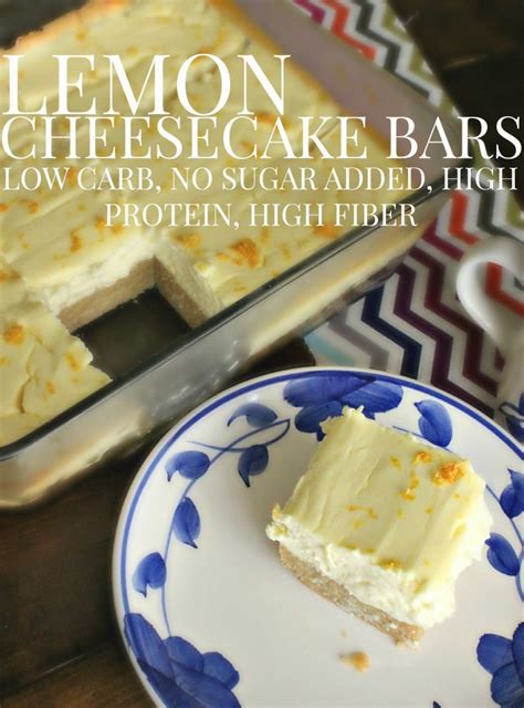 However, following a regimen that is low in carbs and sugar will generally require some planning and preparation, considering most processed convenience foods are. Low Carb Lemon Cheesecake Bars - Simply Taralynn