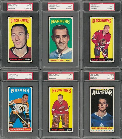 Lot Detail 196465 Topps Hockey Psa Graded Collection 8 Different