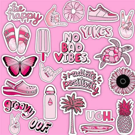 Pink Aesthetic Sticker 23 Pack LARGE 3