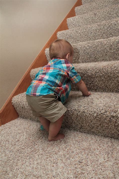 Baby Baum Ten Months Old And Climbing Stairs