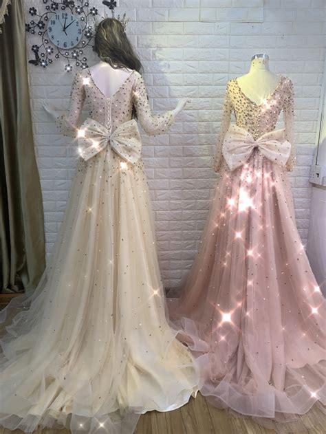 They can work well with romantic ball gown style dresses, because they end where the fullness in the skirt begins. Sexy long sleeves sparkle beaded bodice nude beige A line ...